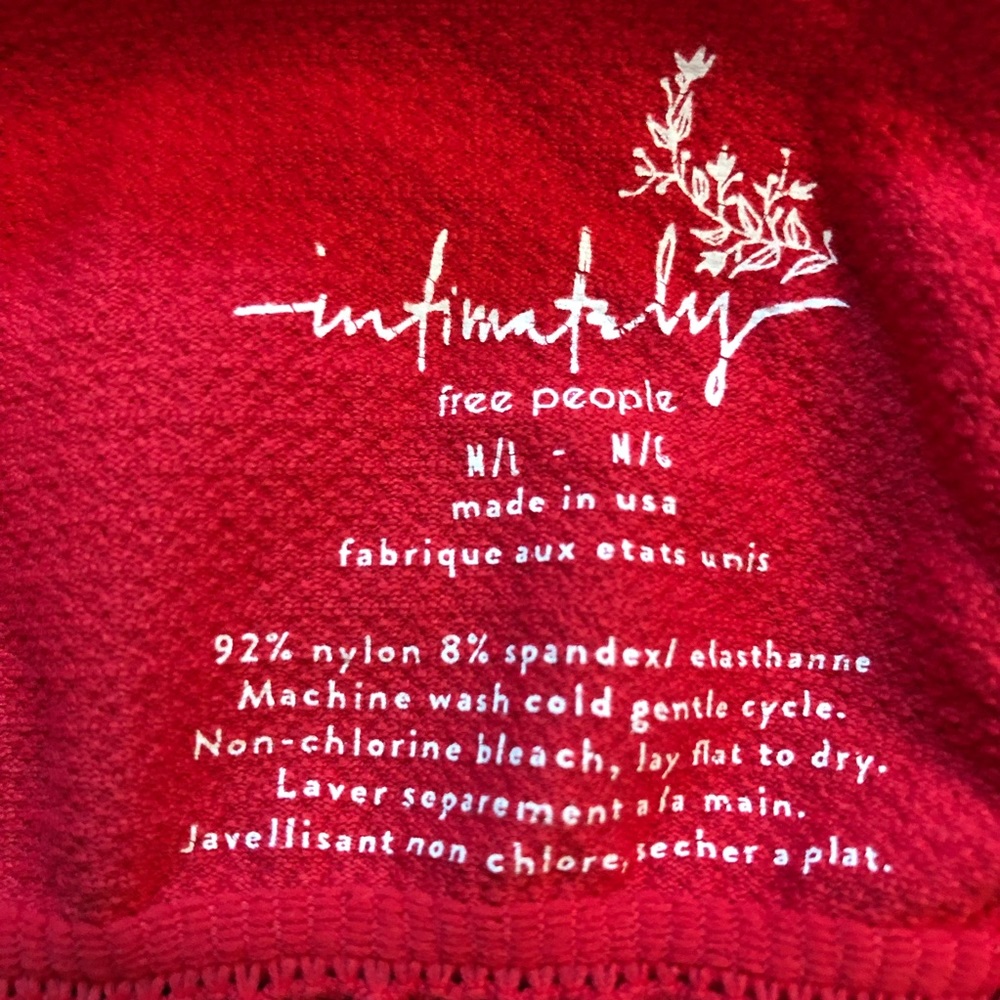 NWT - Free People Red Strappy Bralette - Picture 6 of 6